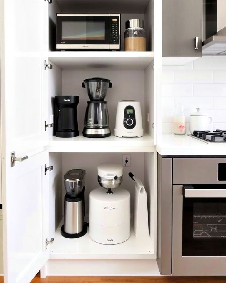 compact appliance storage pantry