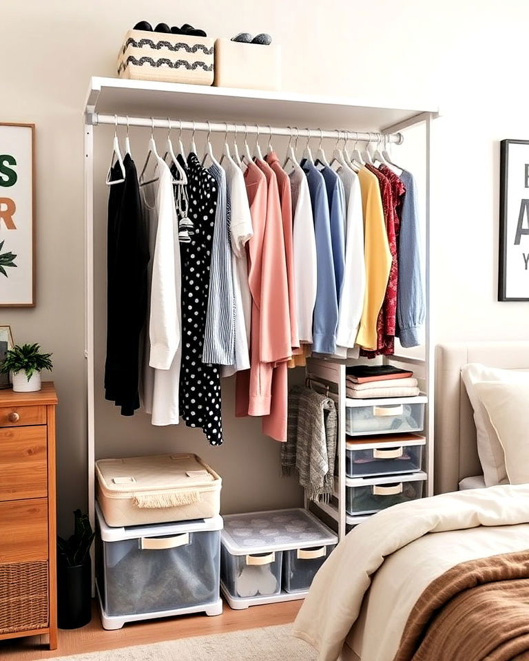 compact wardrobe organization