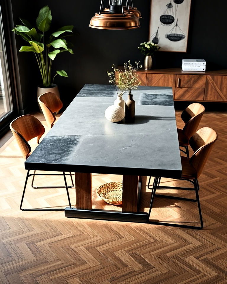 concrete or metal tabletop