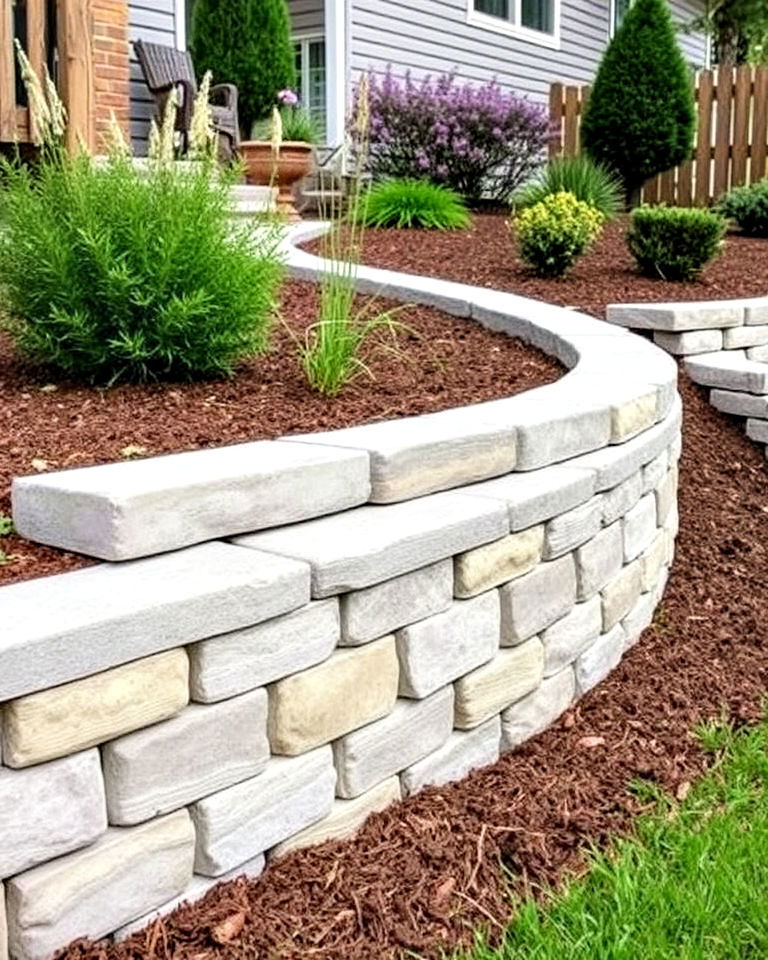 concrete paver retaining wall for a polished look