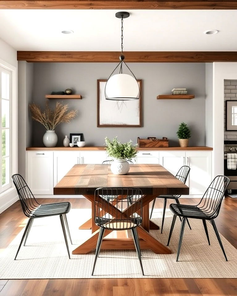 contemporary farmhouse dining room