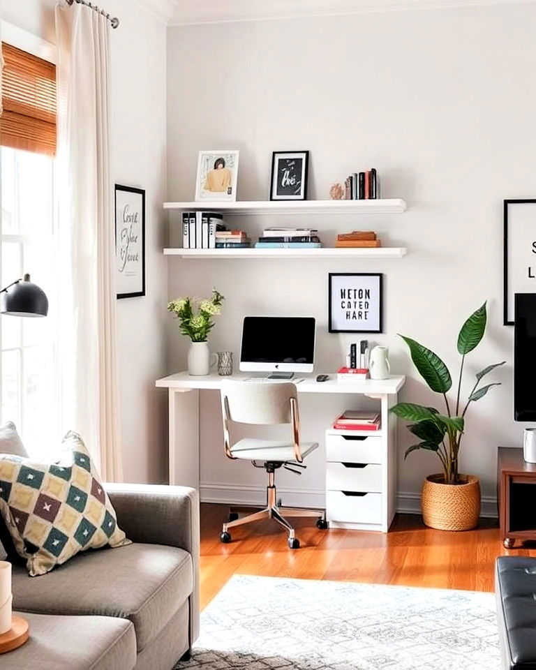 corner desk setup for your living room