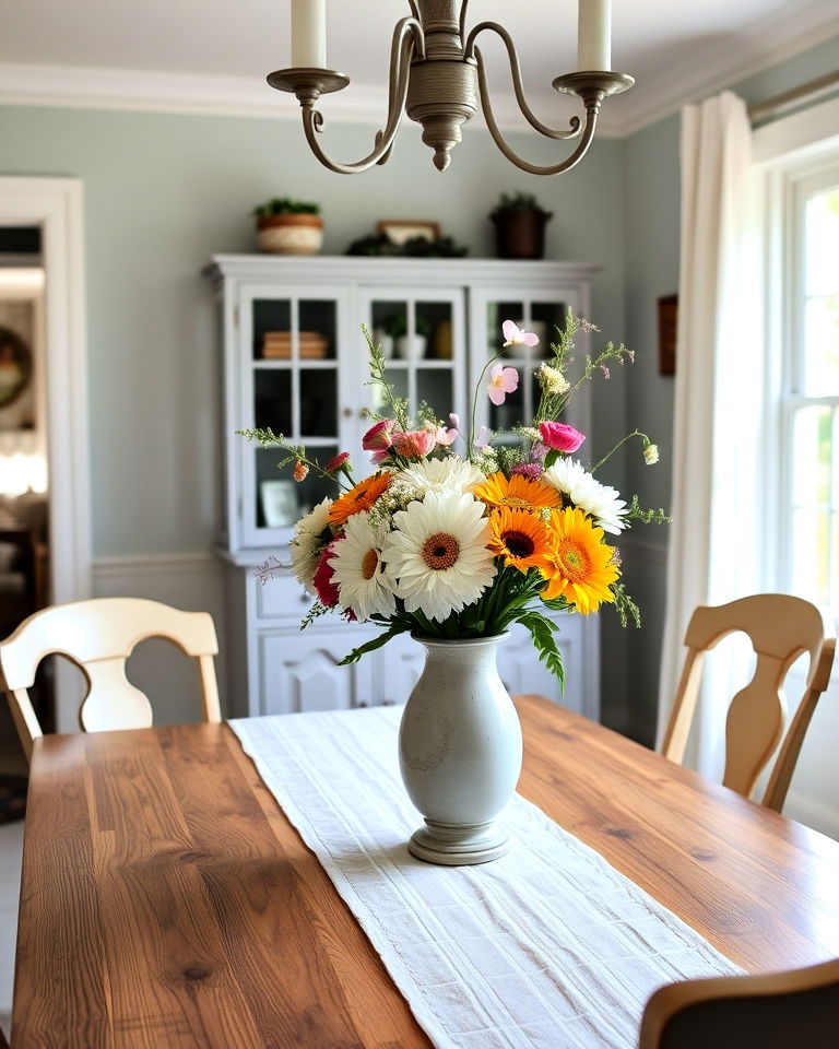 cottage dining room centerpiece