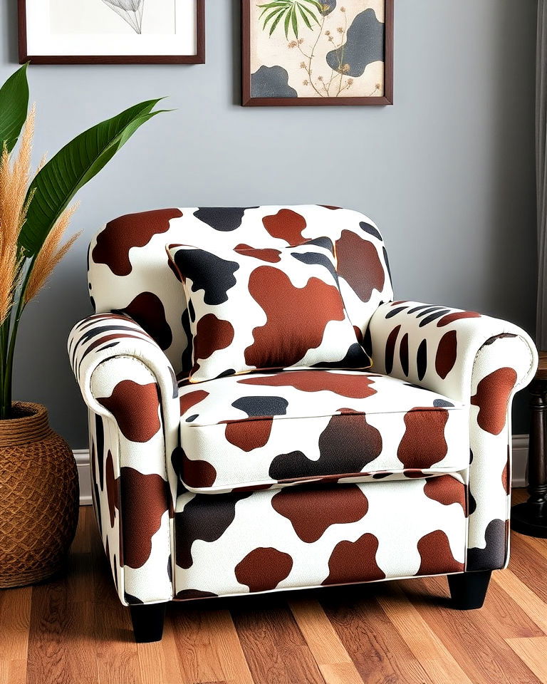 cow print accent chair