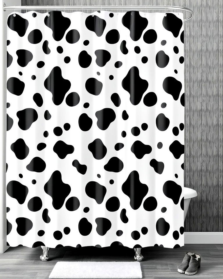 cow print shower curtain