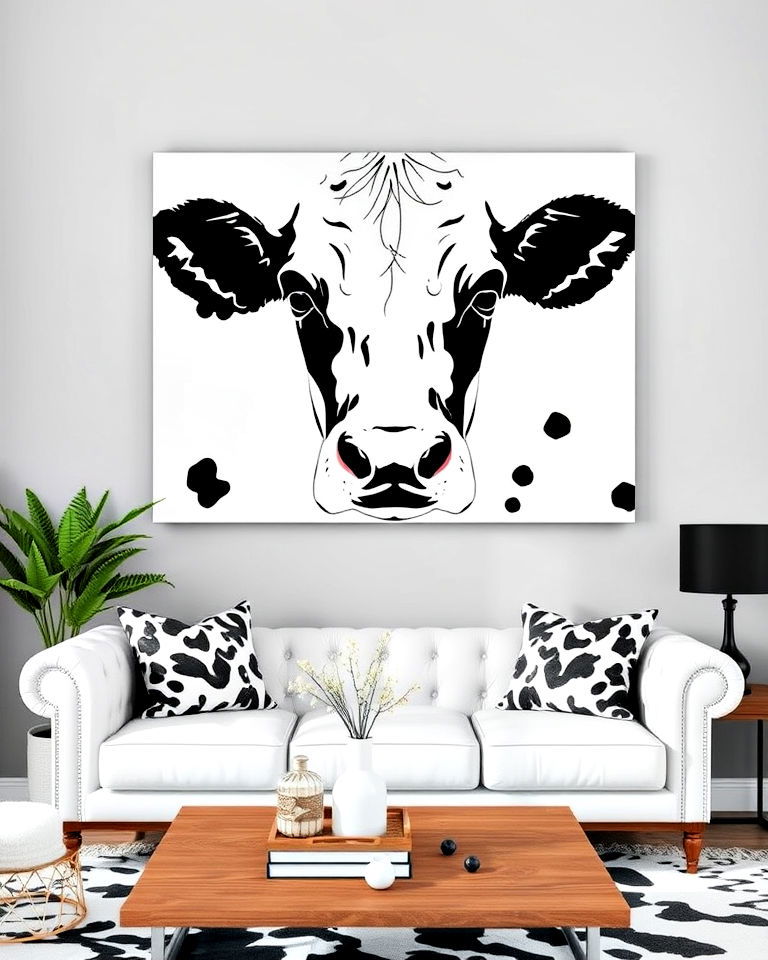 cow print wall art