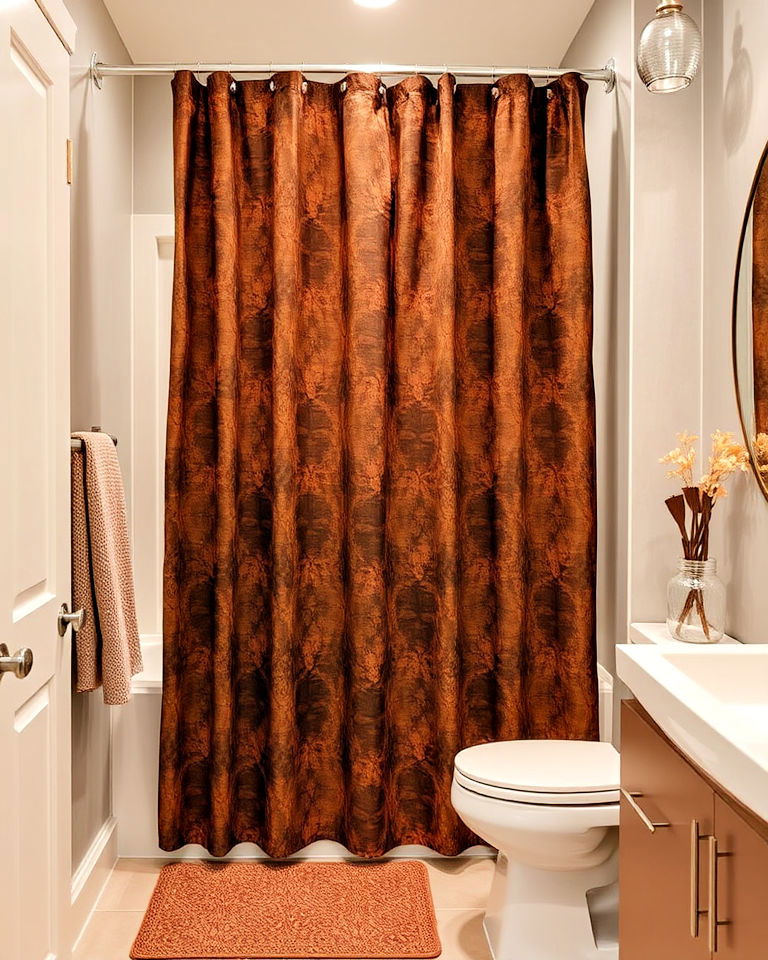 cozy brown shower curtains for softness