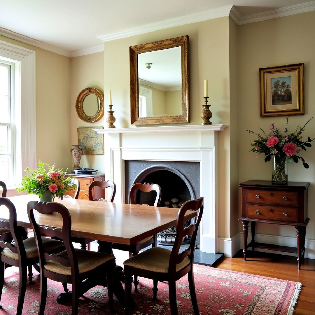 cozy fireplace as a focal point