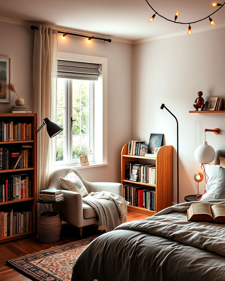 cozy reading nook for bedroom