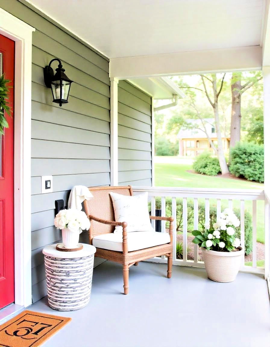 cozy seating nook for porch