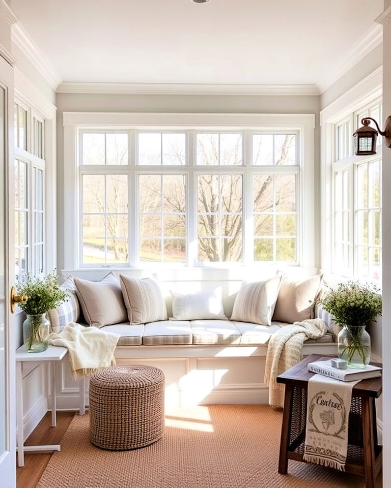 cozy window bench seating