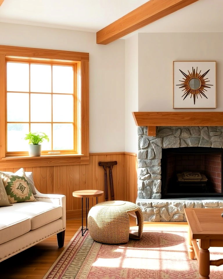 craftsman style wainscoting for living room