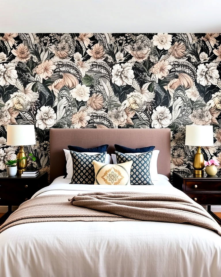 create a feature wall with wallpaper