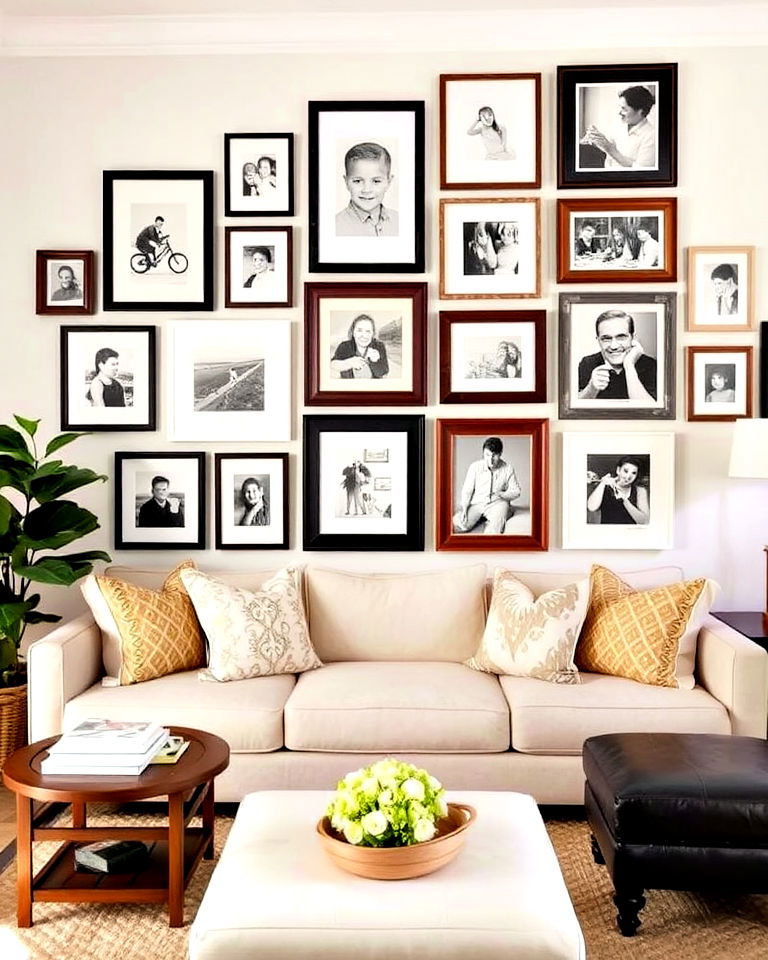 create a gallery wall for living room