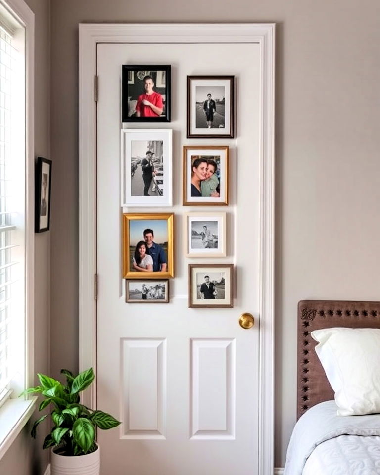 create a gallery wall on the door