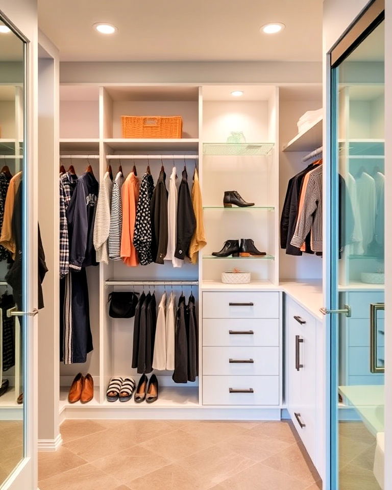 create a his and hers closet