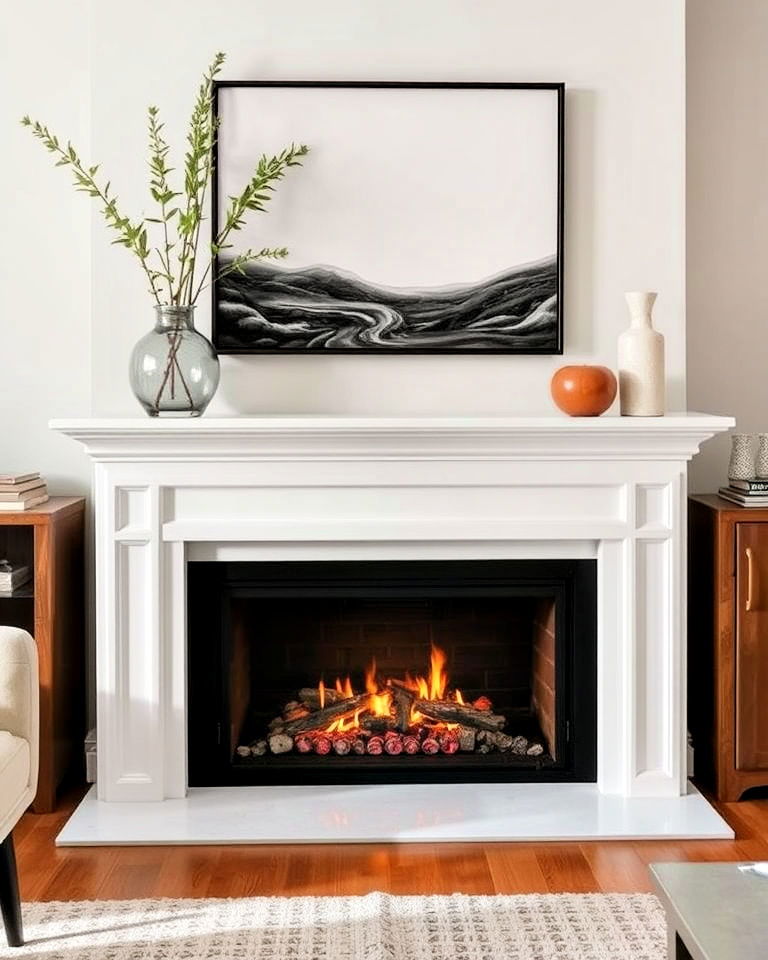 create a low profile fireplace