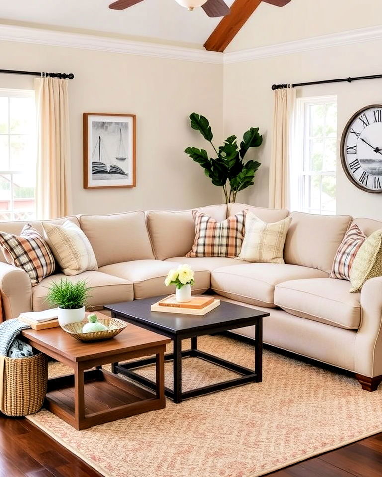 create cozy seating areas with sectional sofas