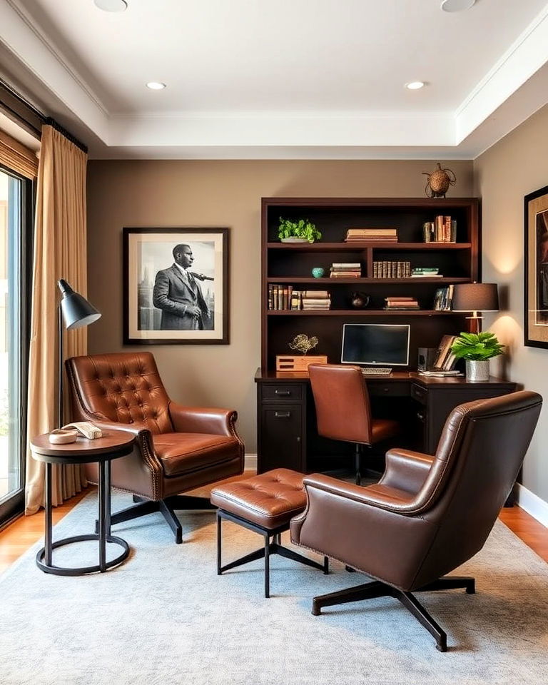 creating a cigar lounge corner in your home office