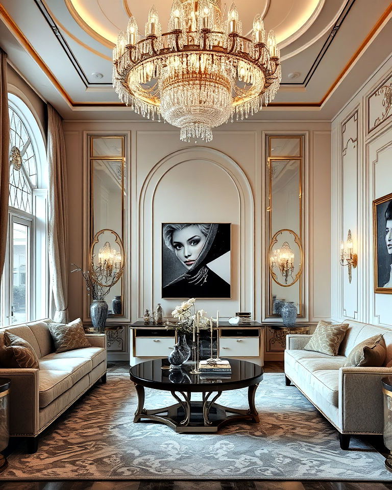 crystal accents living room