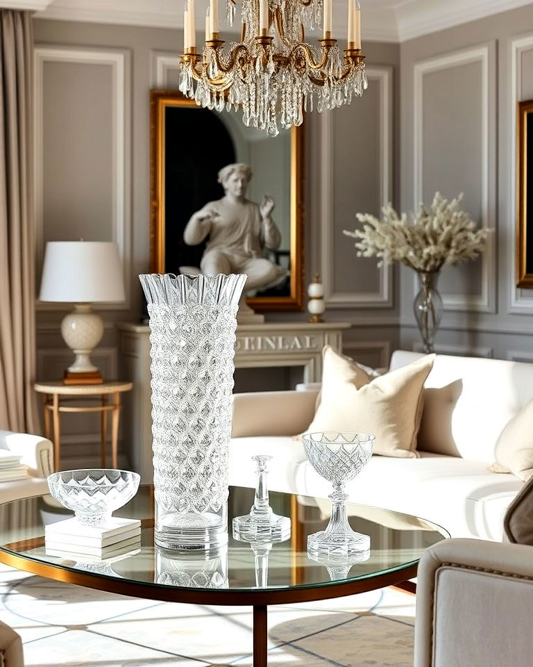 crystal accessories living room