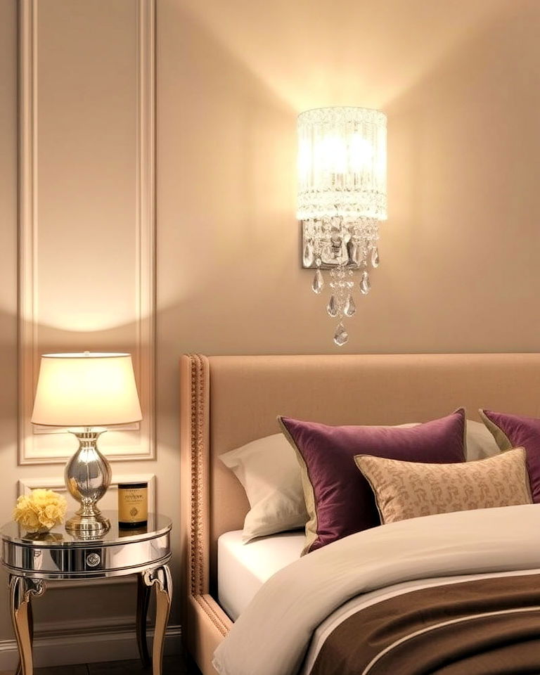 crystal sconces for a glamorous touch