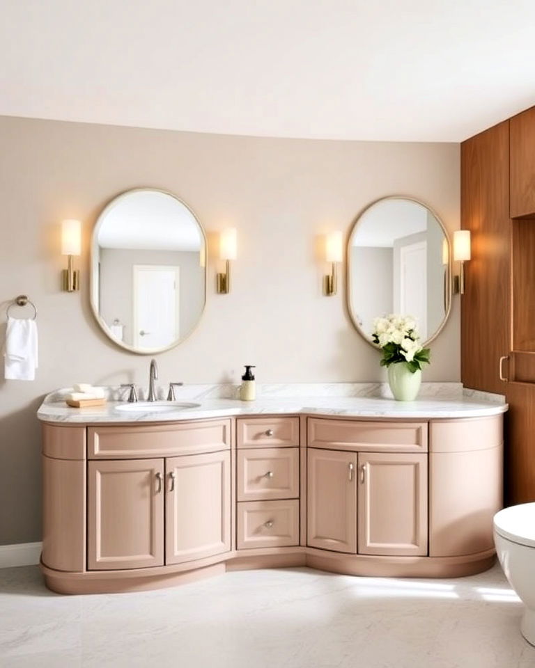 curved vanities for soft elegance