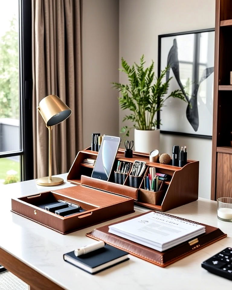 custom desk organizer home office for him