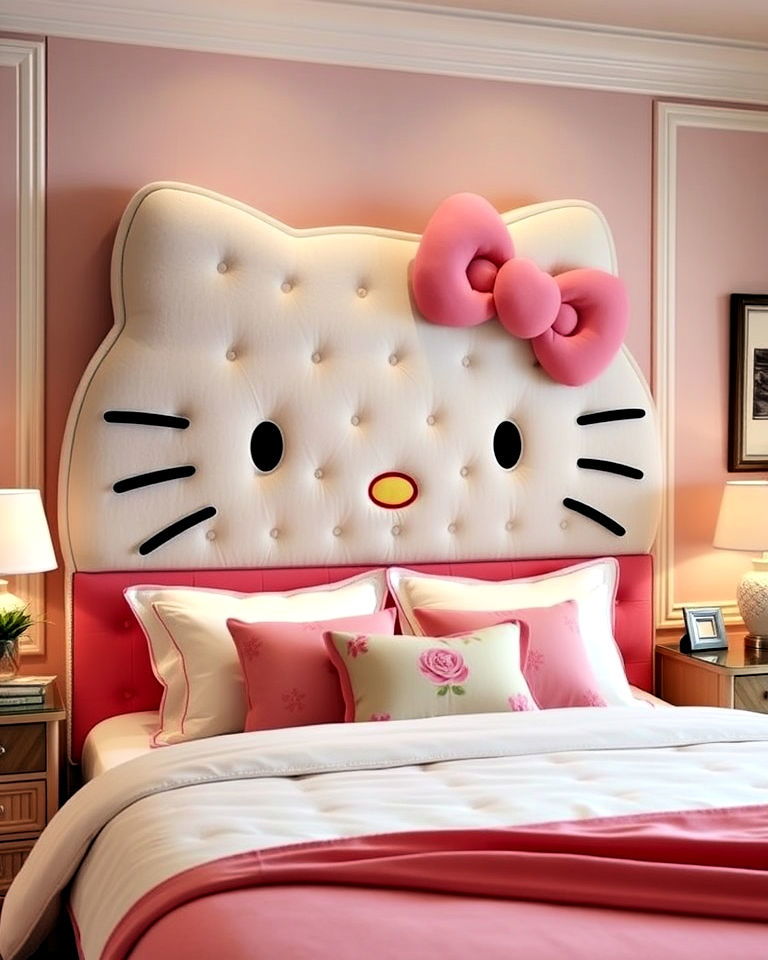 custom hello kitty statement headboard