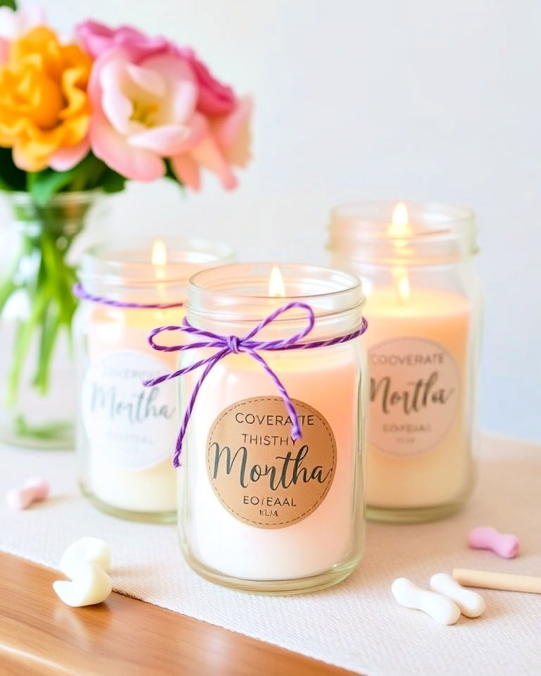 customized mason jar candles