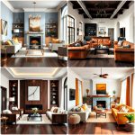 dark brown floor living room ideas