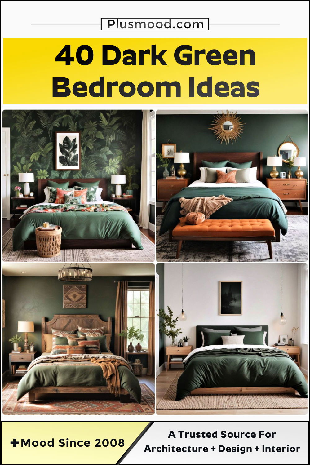 dark green bedroom ideas and inspiration