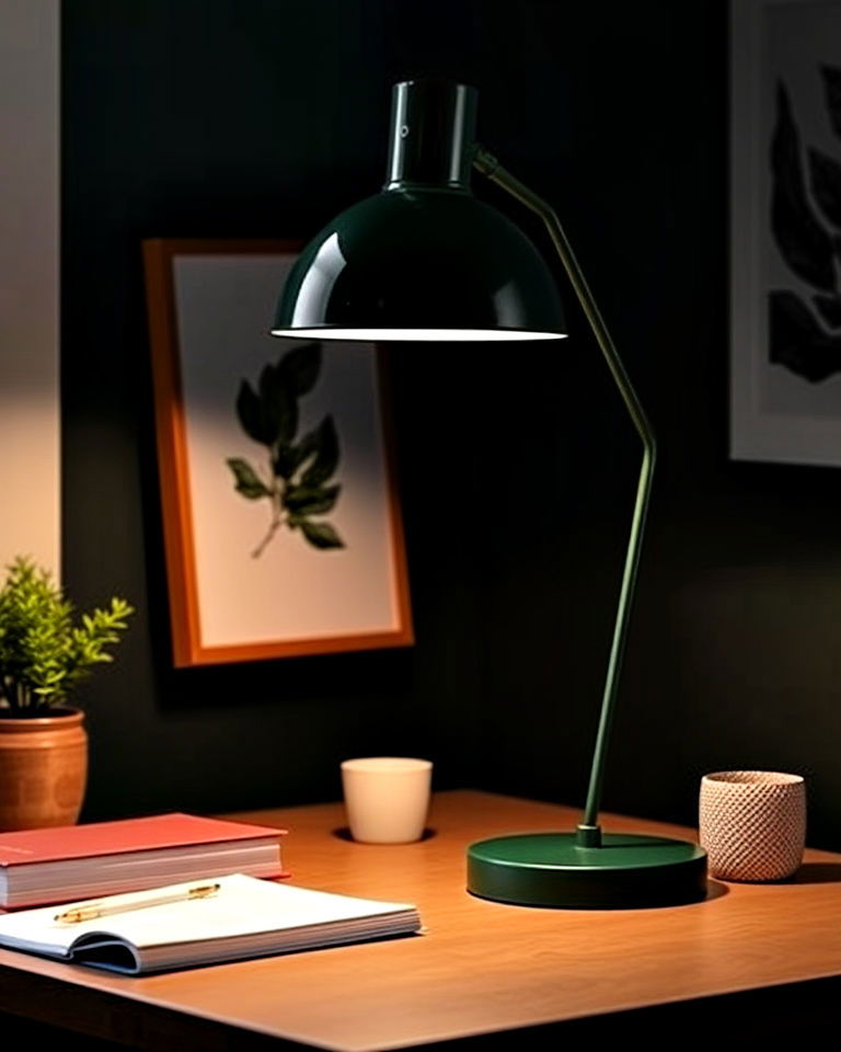 dark green desk lamp