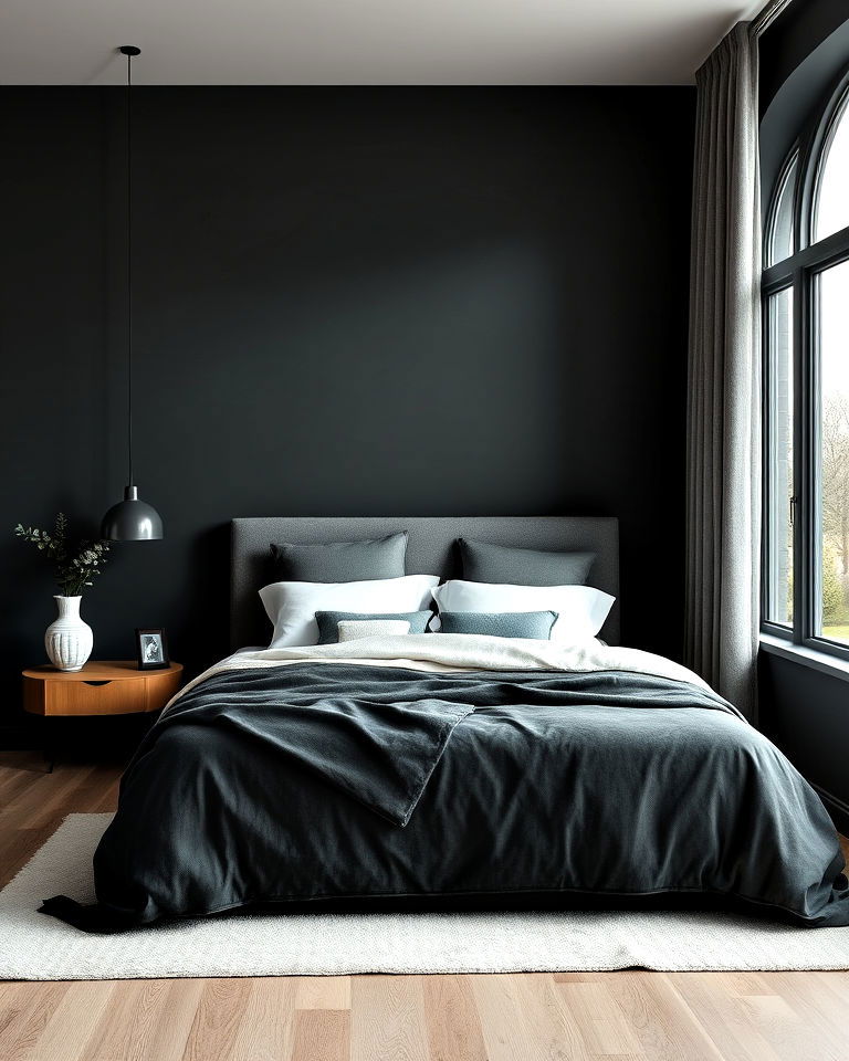 dark moody walls for bedroom