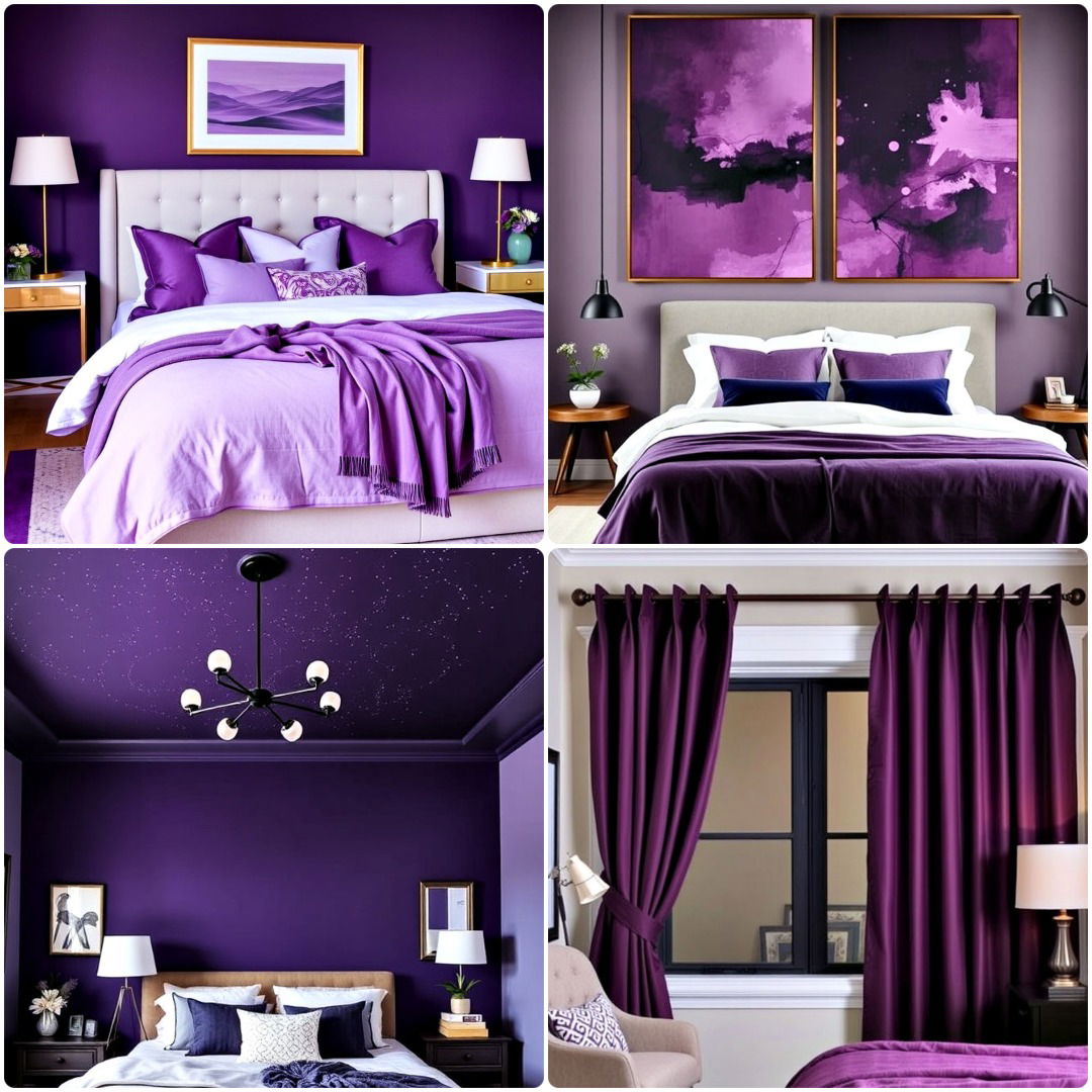 25 Dark Purple Bedrooms That Exude Elegance