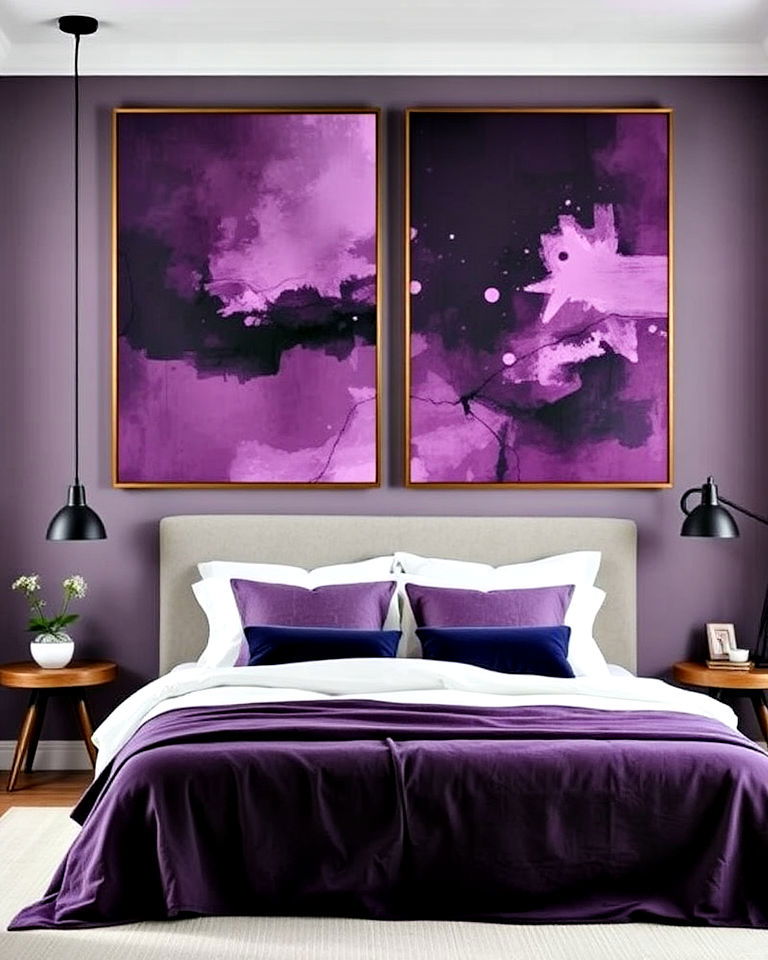 dark purple wall art