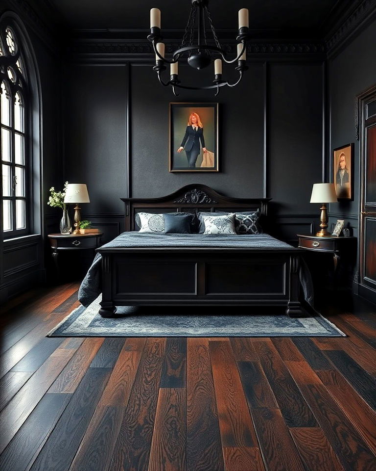 dark wood flooring for an authentic foundation