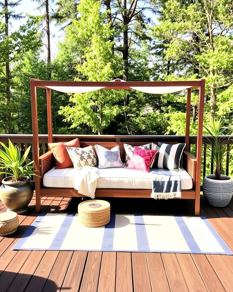 deck daybed for lounging