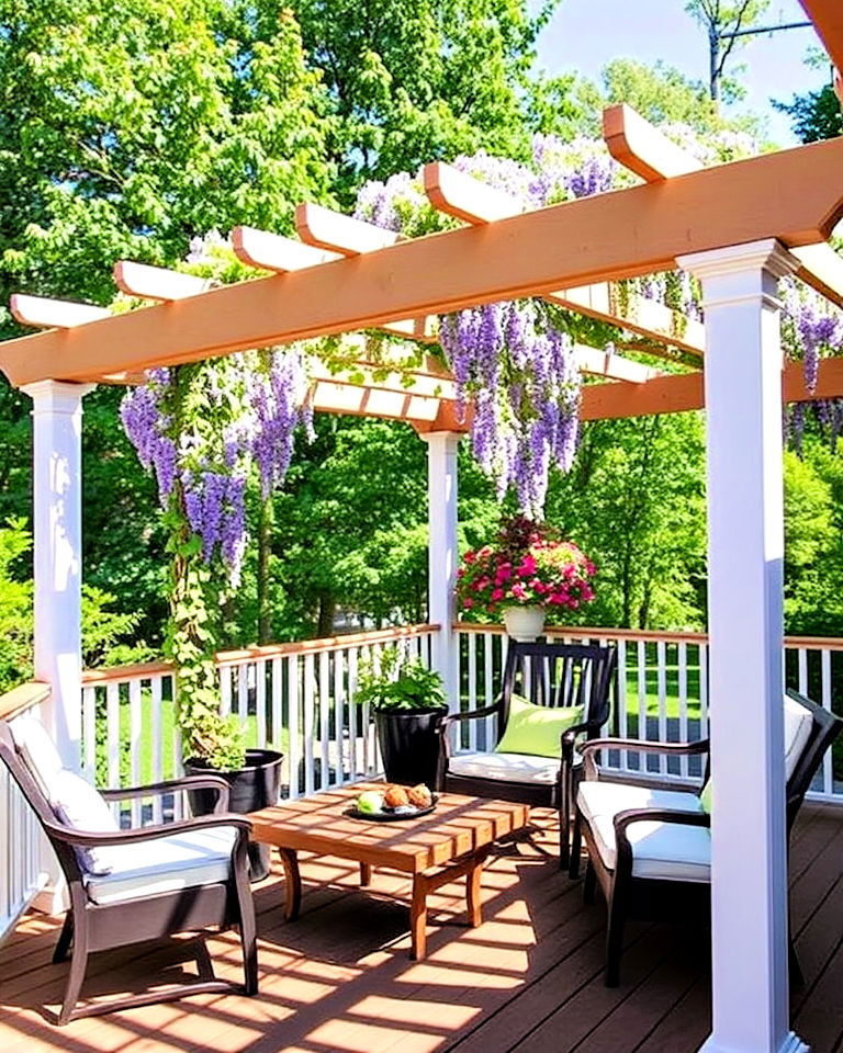 deck shade with pergola