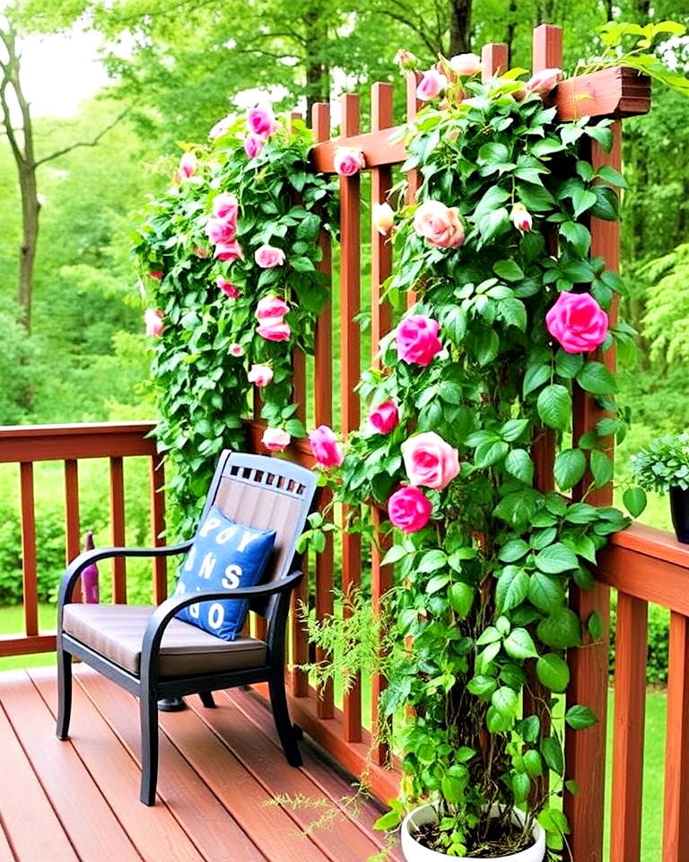 deck trellis for climbing plants