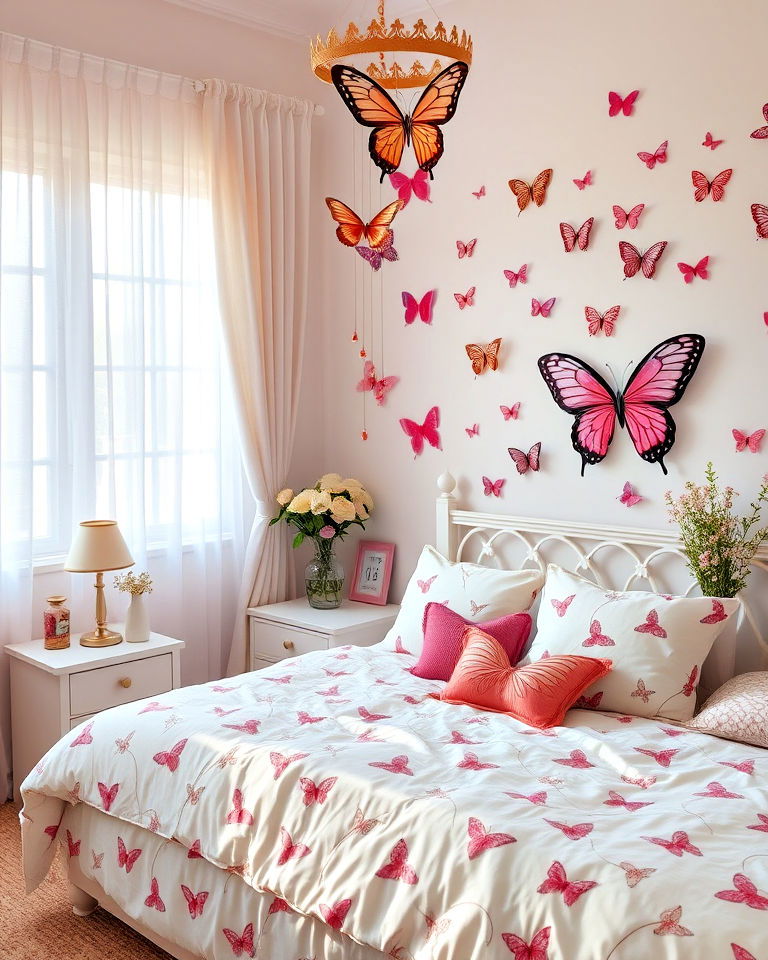 decorate with butterfly accents