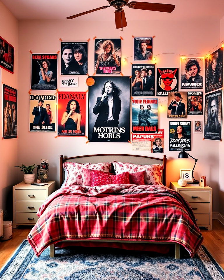 decorate with movie and band posters