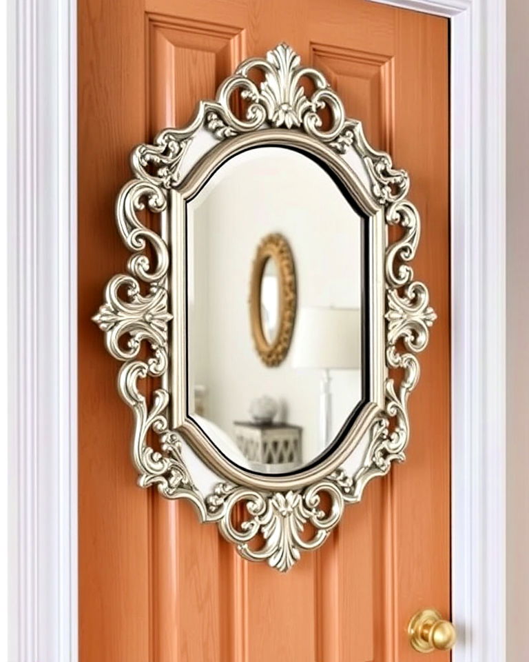 decorative mirror on your bedroom door