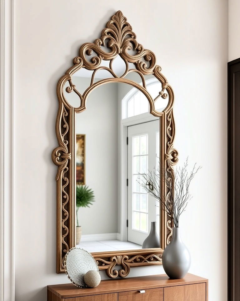 decorative mirror with intricate frame for artistic appeal