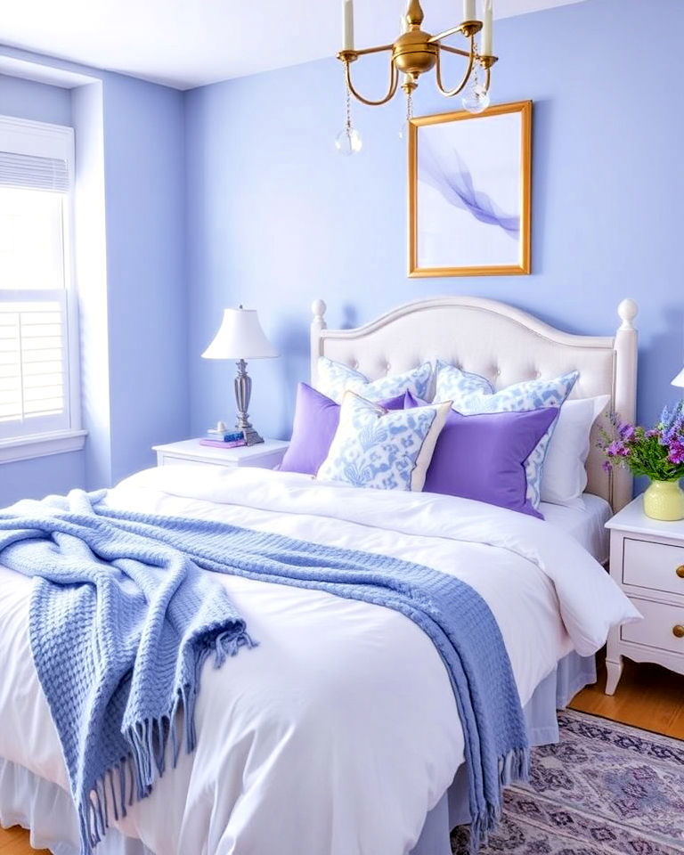 decorative periwinkle blue accents