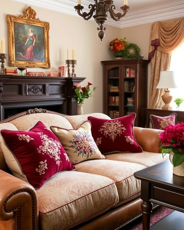 decorative throw pillows victorian living room