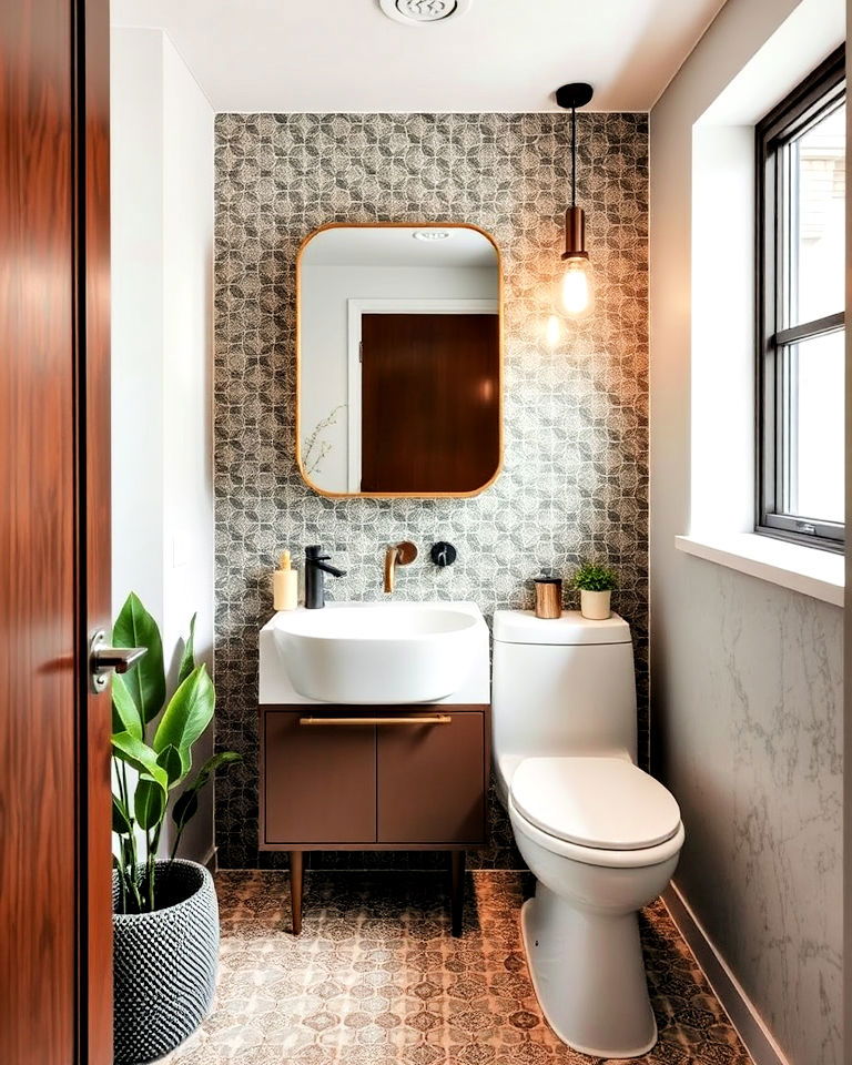 decorative tile accent wall for bathroom