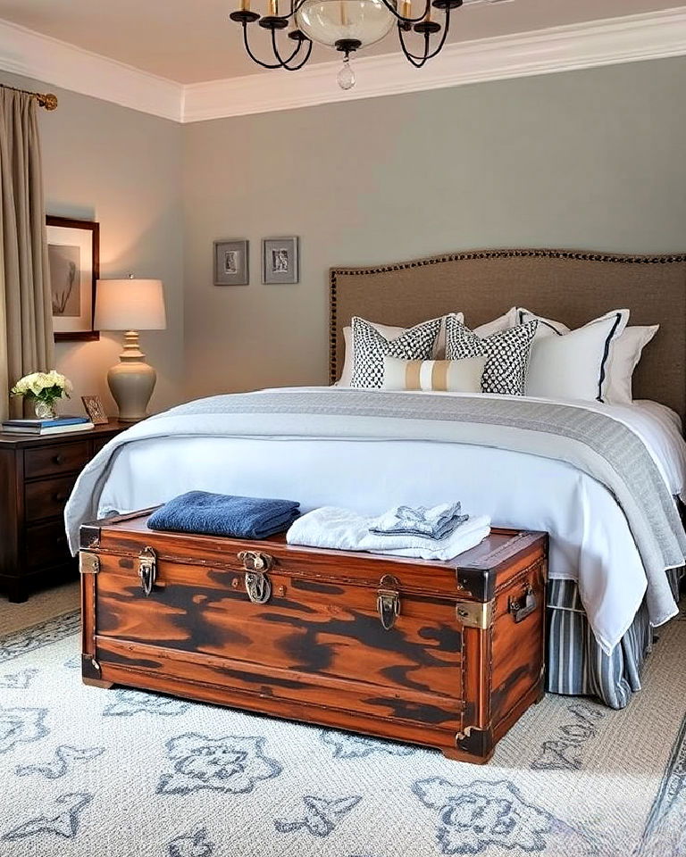 decorative trunk for bedroom storage
