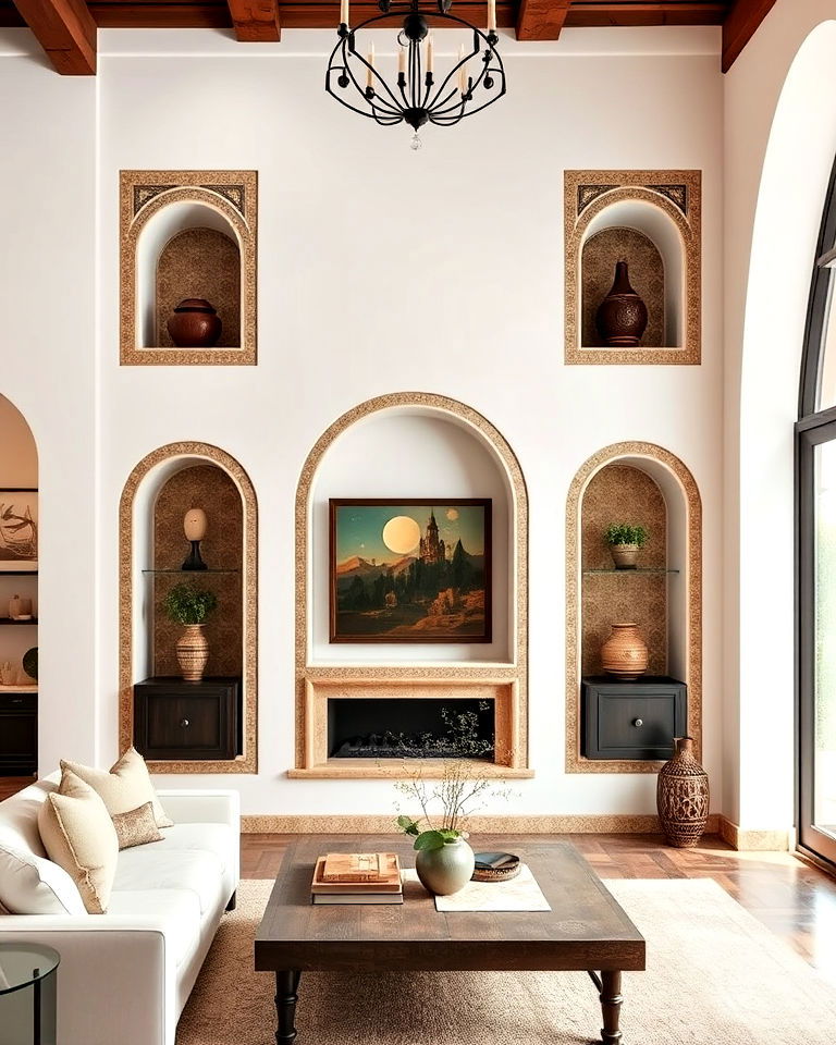 decorative wall niches for living room