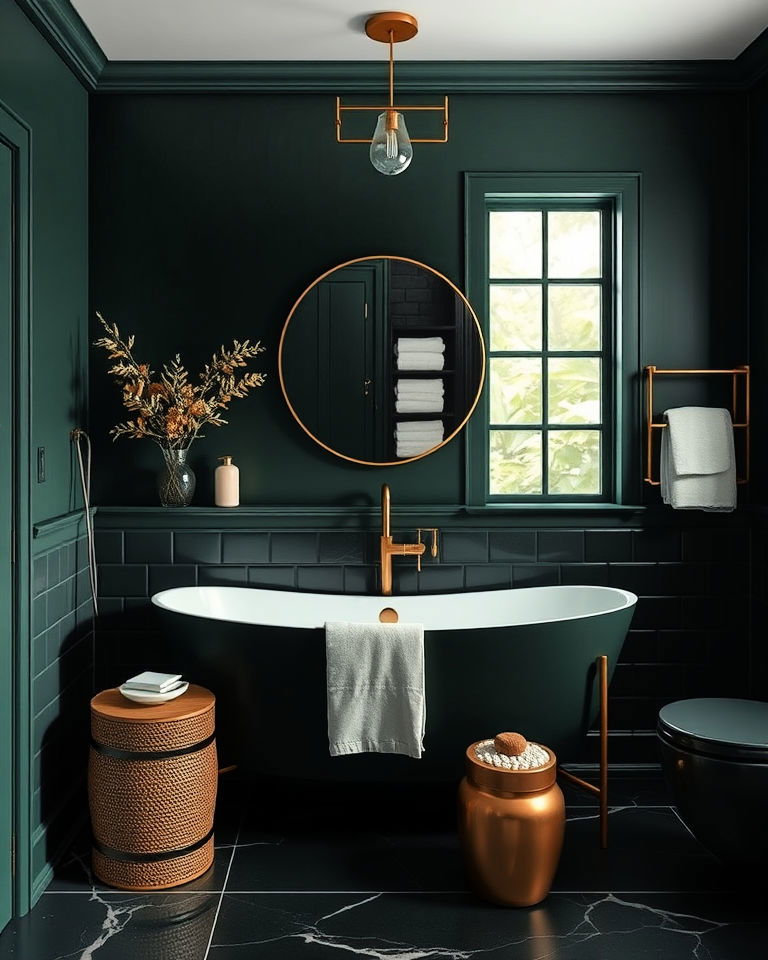 deep moody color palettes bathroom
